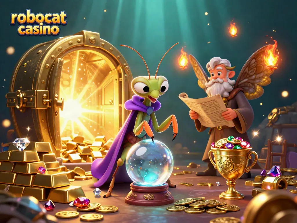 Experience thrilling gameplay at robocat casino with our enchanting 3D illustration featuring mystical characters.