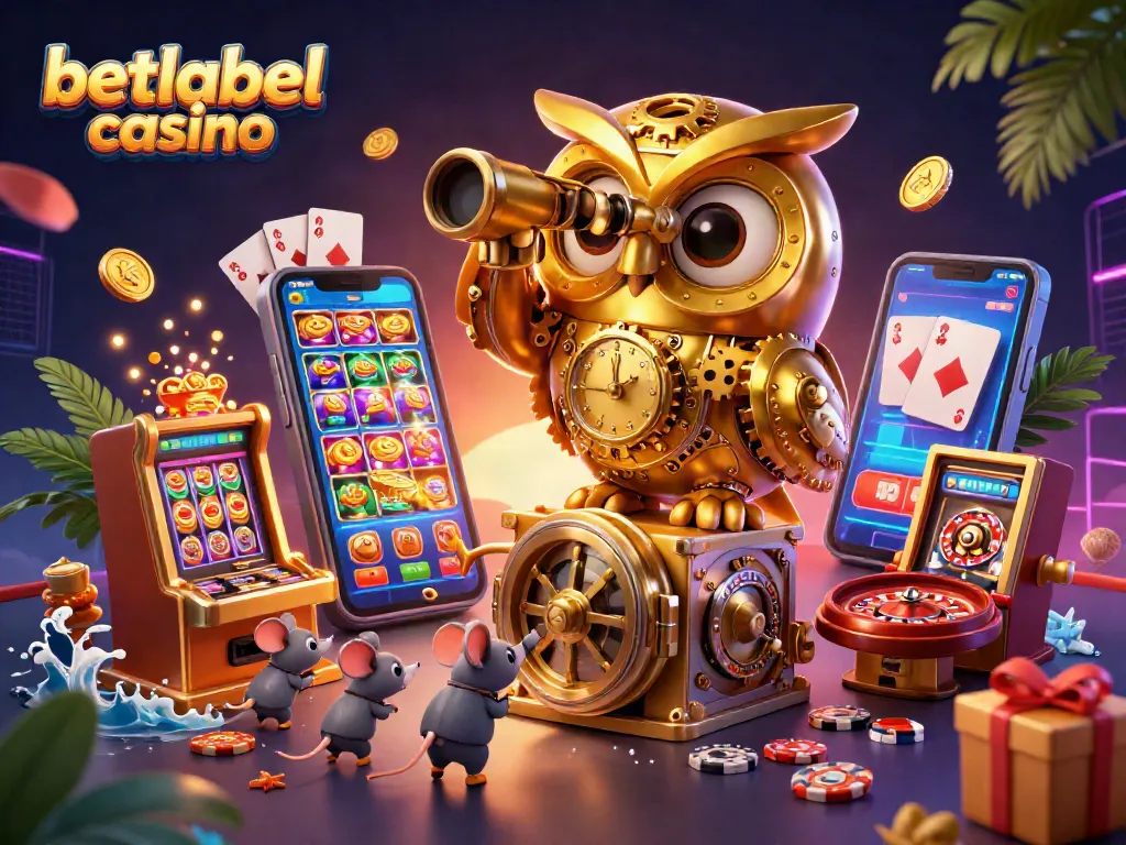 Engage with betlabel casino through vibrant 3D artwork showcasing rich gaming elements and exciting characters.