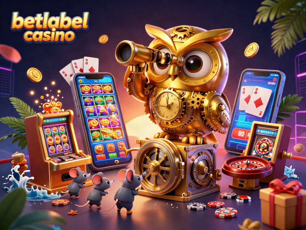 Engage with betlabel casino through vibrant 3D artwork showcasing rich gaming elements and exciting characters.